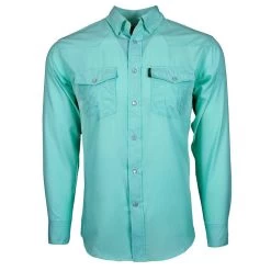 Men's Hooey Sol Sea Foam Long Sleeve Snap Shirt