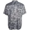 Hooey Mens Sol Charcoal Bandana Pattern All Over Short Sleeve Pearl Snap With Lens Cleaner