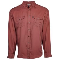 Hooey Mens Sol Marsala Long Sleeve Pearl Snap With Lens Cleaner
