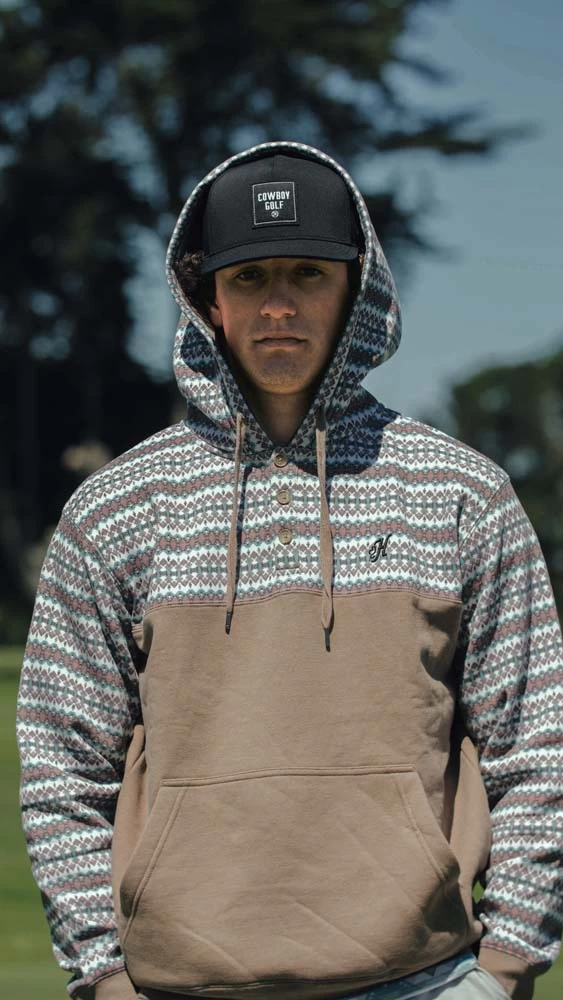 HOOey "Jimmy" Hoody Brown W/ Cream Multi Color Stripes - Image 5