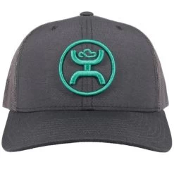 Hooey Youth "O Classic" Grey Snapback Trucker Ball Cap Hat 2109T-GY-Y