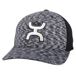 Hooey Men's "Ash" Navy And Black With Black And White Logo Flexfit Ball Cap 2131NVBK