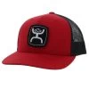 Hooey "Zenith" Red/Black Snapback Ball Cap 2224T-RDBK