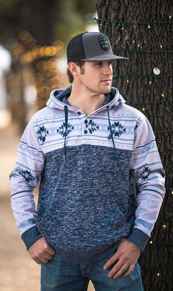 HOOey "Jimmy" Aztec/Navy Hoody - Image 2