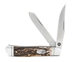 Hooey Stag 4 1/4” Trapper Knife HK129-02