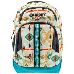 "Ox" Hooey Backpack Cream/Pink Aztec W/Turquoise/Black