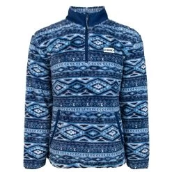 Hooey Men's Navy Aztec Fleece Pullover HFP001NVAZ