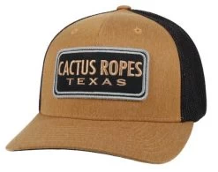 Hooey Youth Cactus Ropes Tan/Black 5-Panel Flexfit Trucker Hat CR065-Y