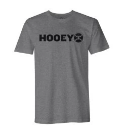 Hooey Men's "Lock-Up" Charcoal Tee HT1407GY