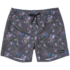 HOOey Youth "Bigwake" Black W/Space Cowboy Pattern Board Shorts