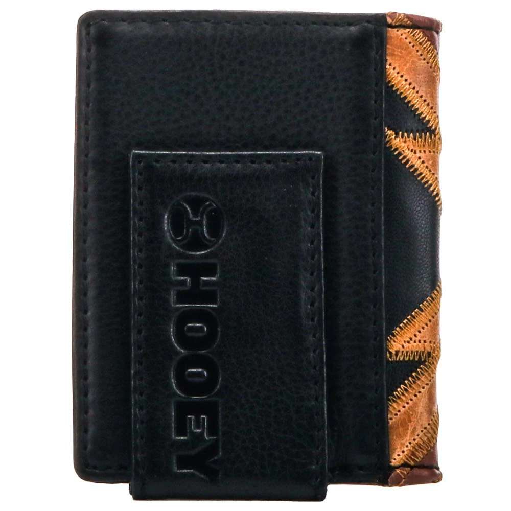 "Montezuma" Hooey Bifold Money Clip Brown/Black W/ Patchwork - Image 2
