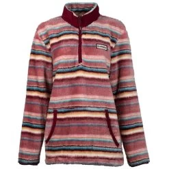 HOOey Youth "Girls Fleece Pullover" Pink/Stripe