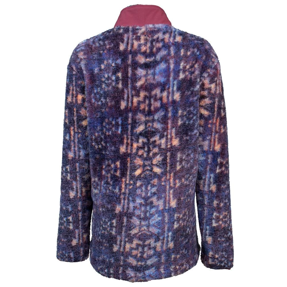 HOOey "Ladies Fleece Pullover" Purple/Aztec - Image 2