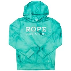 HOOey Youth "Rope Like A Girl Turquoise Hoodie"