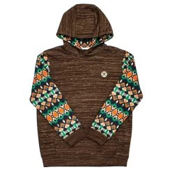 HOOey Youth "Summit" Brown/Aztec Hoody