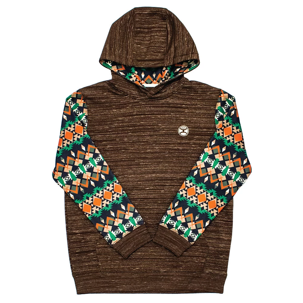 HOOey Youth "Summit" Brown/Aztec Hoody