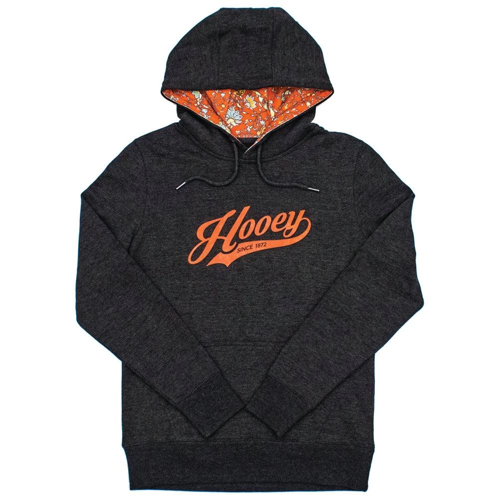 HOOey "Prairie" Charcoal W/Orange Logo Hoody