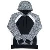 HOOey "Savannah" Black W/ White Cheetah Print Hoody