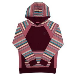 HOOey Youth "Savannah" Maroon/ Serape Hoody
