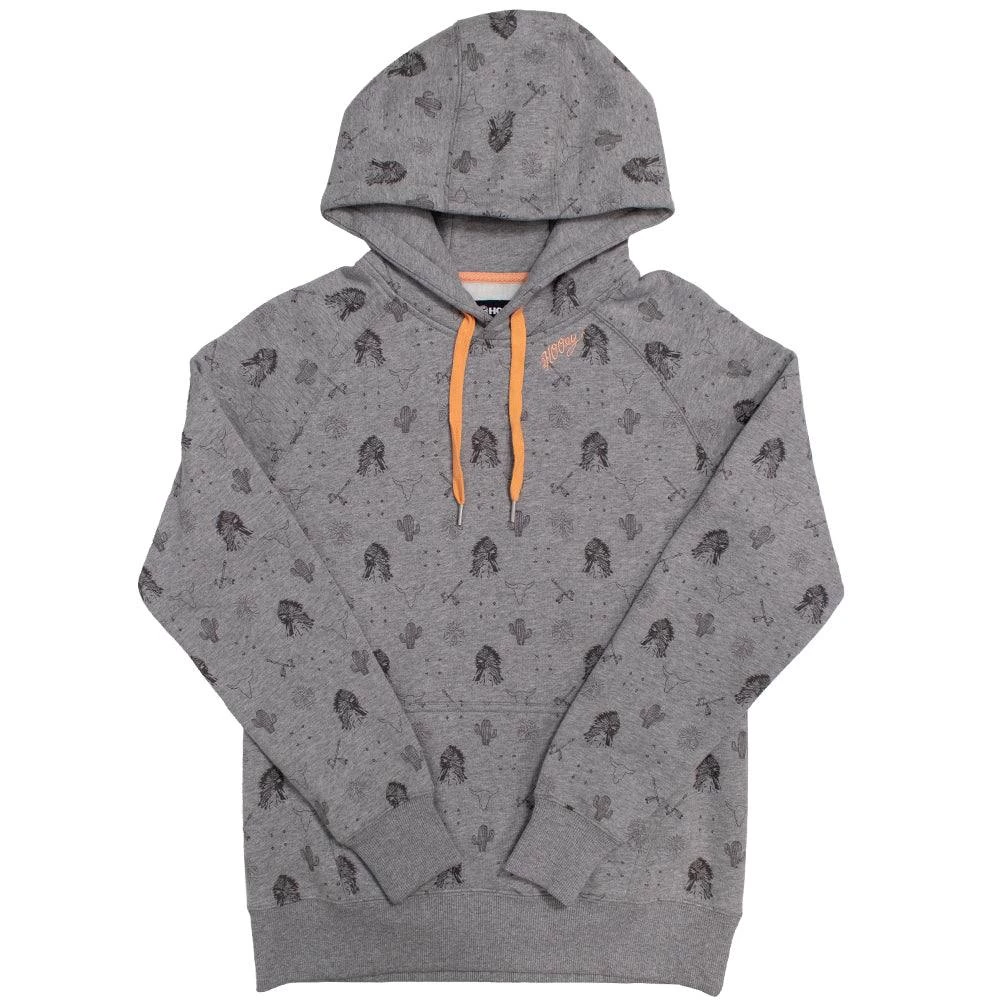 HOOey "Plains" Grey W/ Black Logos Hoody