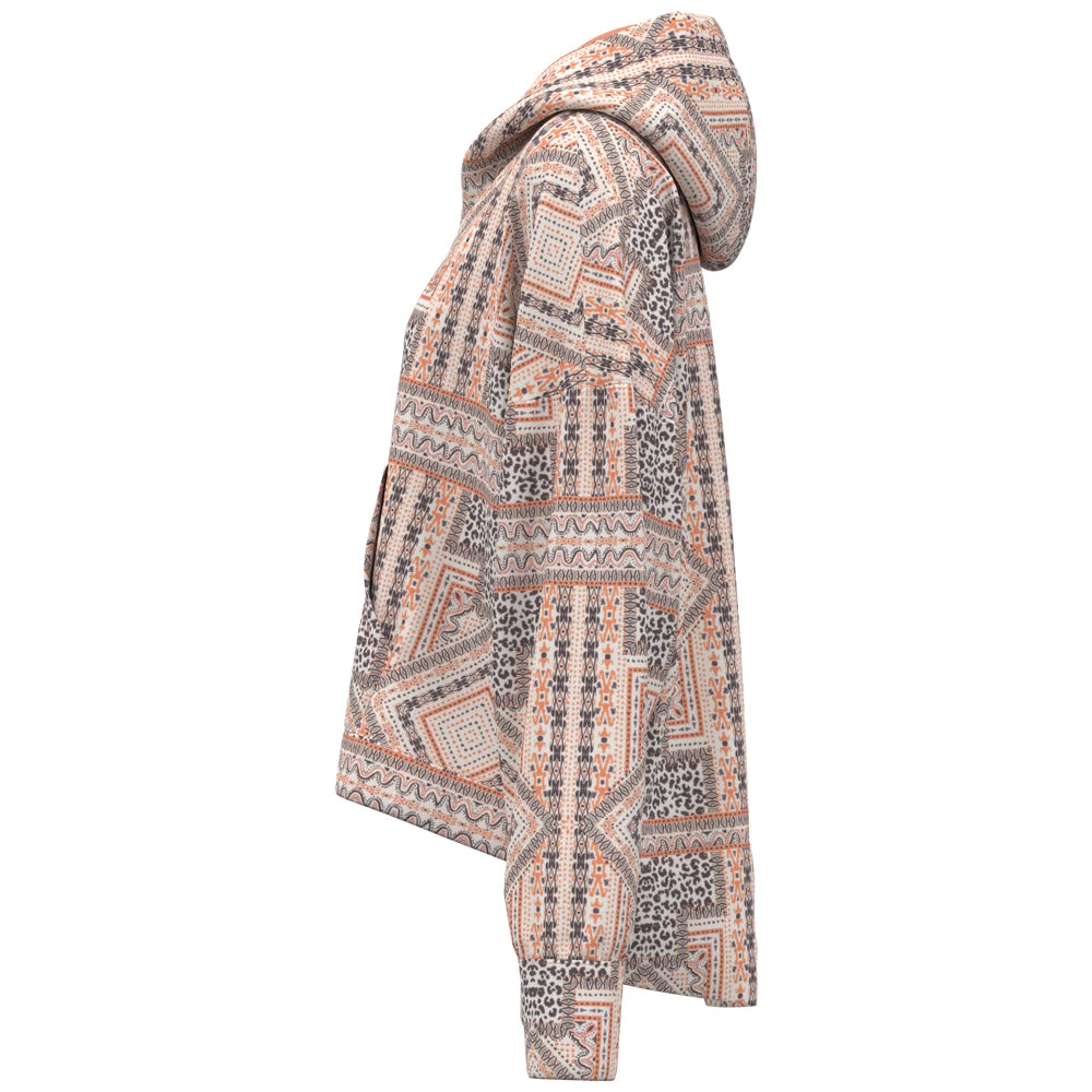 HOOey "Roomy" Pink /Black Multi Pattern Hoody - Image 3