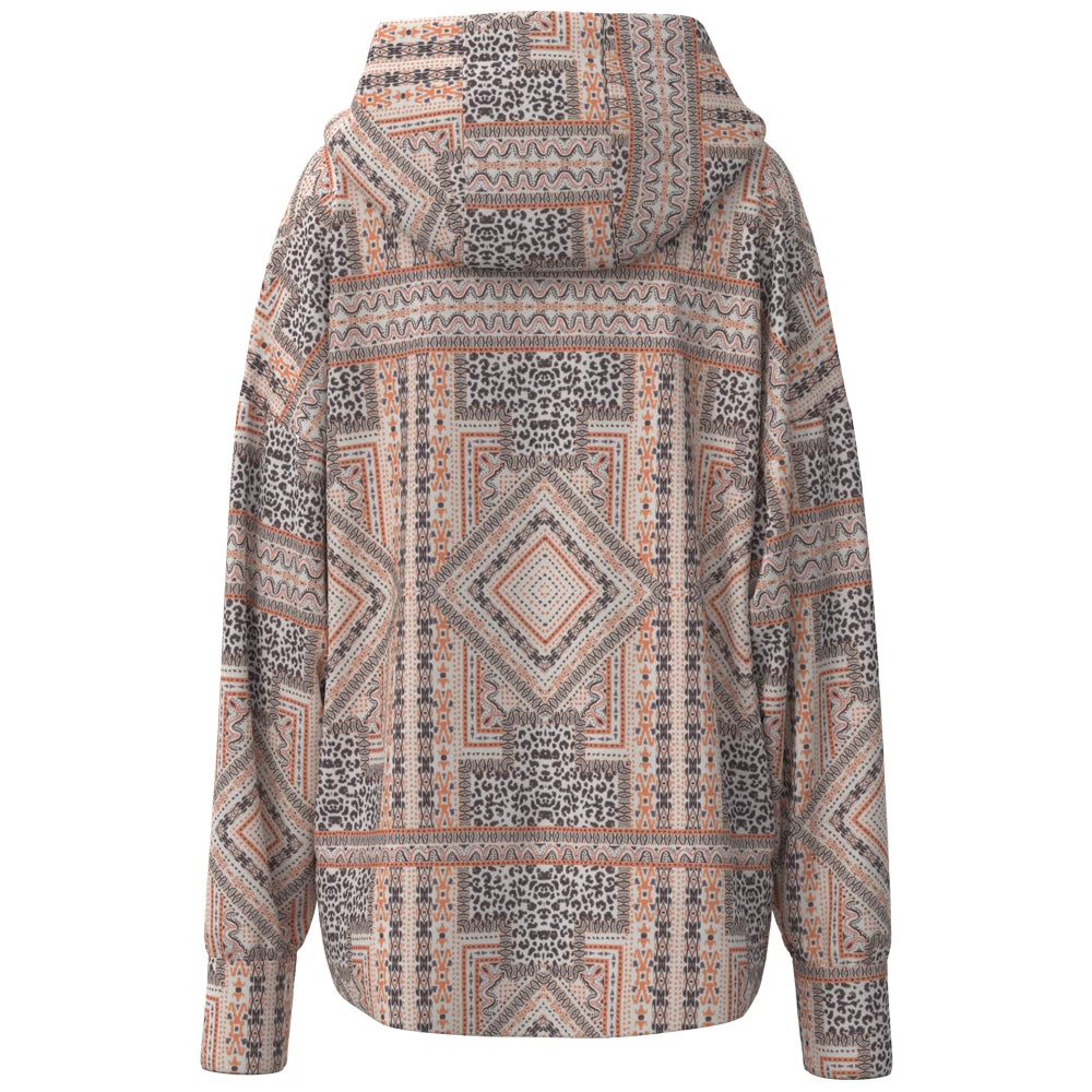 HOOey "Roomy" Pink /Black Multi Pattern Hoody - Image 2