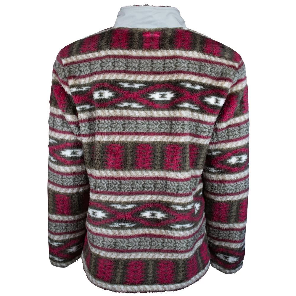 Youth "Hooey Pull Over" Burgundy/Tan - Image 2