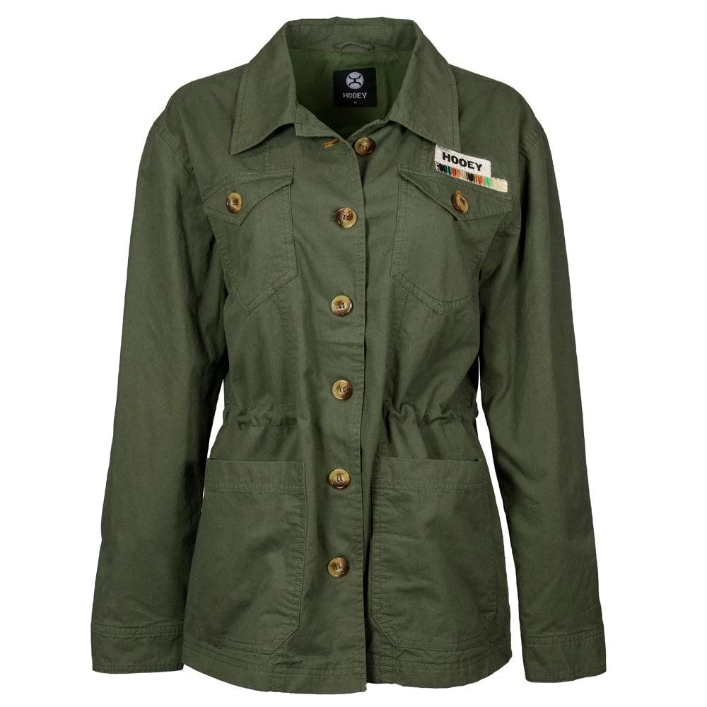 HOOey "Ladies Military Jacket" Green With Logo