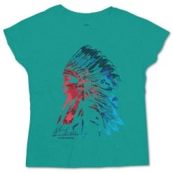 HOOey "Quanah" Turquoise T-shirt W/Multi Color