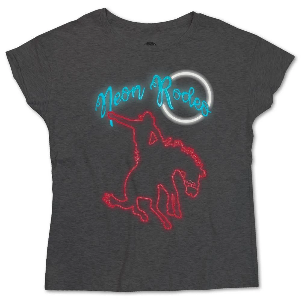 HOOey Youth "Neon Rodeo" Charcoal Tee