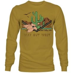 HOOey Youth "Way Out West" Mustard Long Sleeve T-shirt