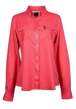 HOOey "Sol" Ladies Watermelon Long Sleeve Pearl Snap Shirt