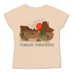 HOOey "Tumbling Tumbleweeds" Cream Tee