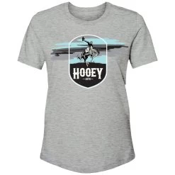 HOOey "Cheyenne Sunset" Grey W/Blue/White Logo T-shirt