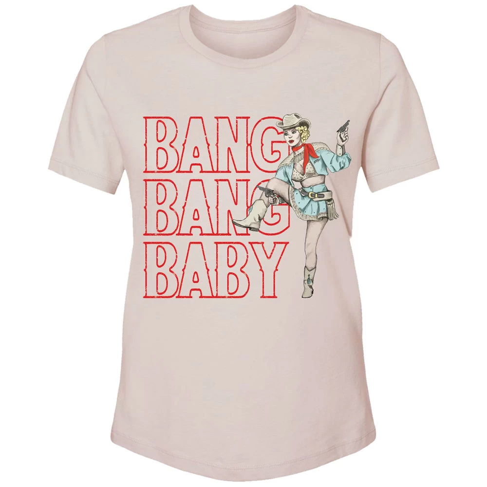 HOOey "Bang Bang Baby" Light Pink W/Pink Logo T-shirt