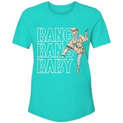 HOOey "Bang Bang Baby" Turquoise W/White Logo T-shirt