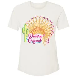 HOOey "Western Original" Cream W/Multi Color Logo T-shirt