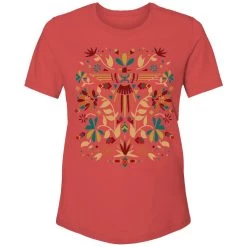 HOOey "Thunder Blossom" Red With Floral Pattern T-shirt
