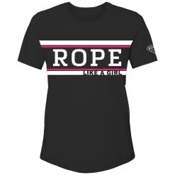 HOOey "Rope Like A Girl" Black W/RLAG Logo T-shirt