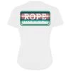 HOOey "Bodega" White W/Teal/Peach Logo T-shirt