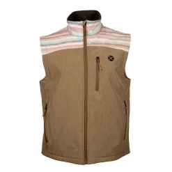 "Hooey Softshell Vest" Tan W/Cream Pattern