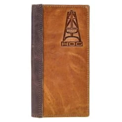 HOOey "HOG " Tan & Brown Leather Rodeo Wallet
