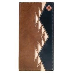 "Tonkawa" Rodeo Hooey Wallet Brown/Black W/ Ivory Aztec