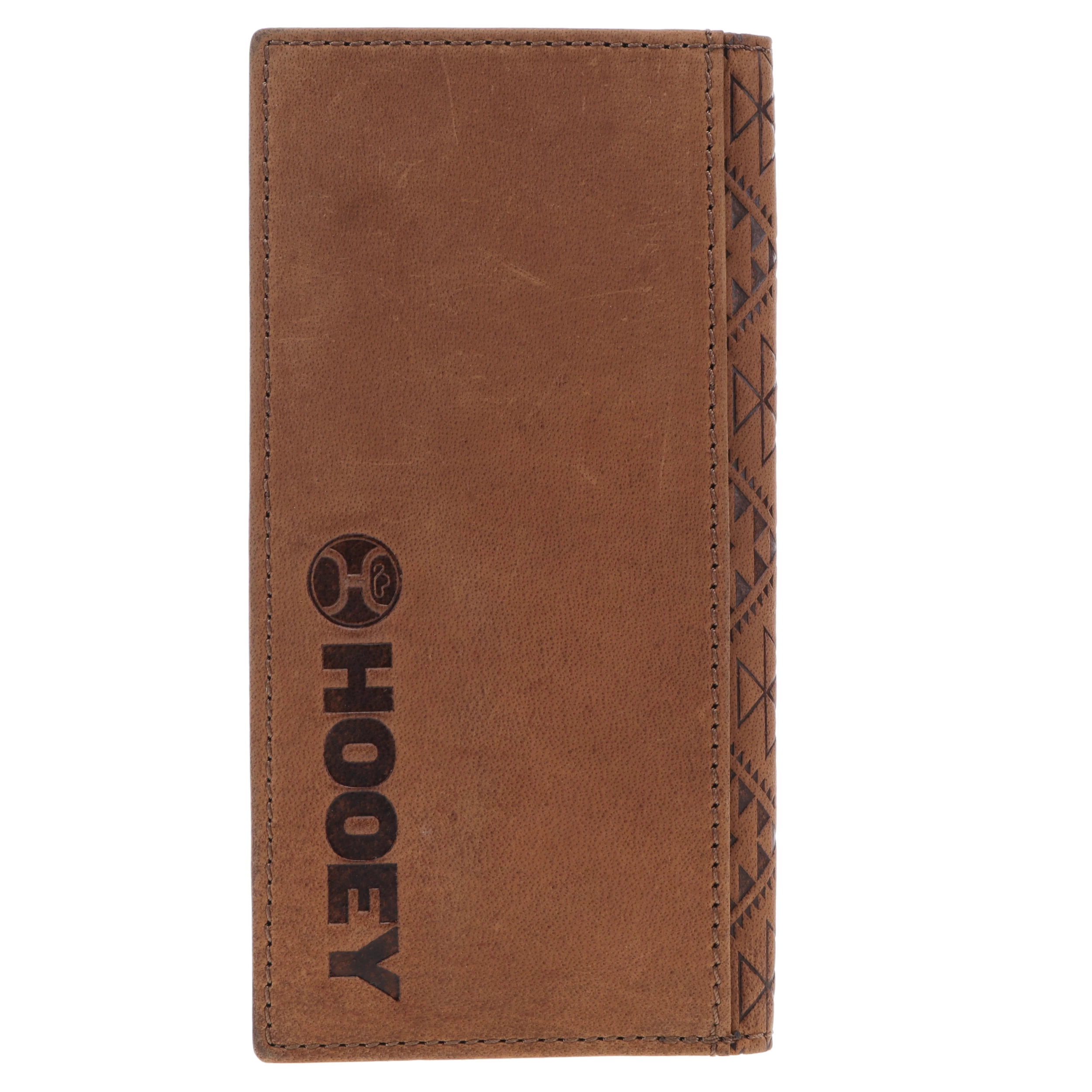 HOOey "Monterey" Rodeo Wallet Brown W/ Aztec Embossed Print - Image 2