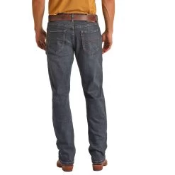HOOey Dark Wash Relaxed Tapered Stretch Stackable Bootcut Jeans