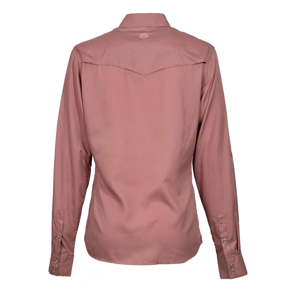 HOOey "Sol" Ladies Clay Long Sleeve Pearl Snap Shirt - Image 2