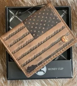 Hooey Men's Liberty Rope Bi-Fold Wallet With Money Clip HFW003-BRBK