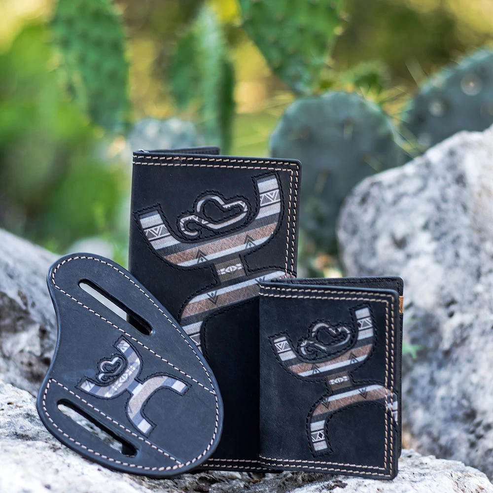 "Hooey Original " Rodeo Wallet Black W/Lakota Print - Image 4