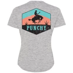 HOOey Youth "Ranchero" Grey W/Teal/Orange Logo T-shirt