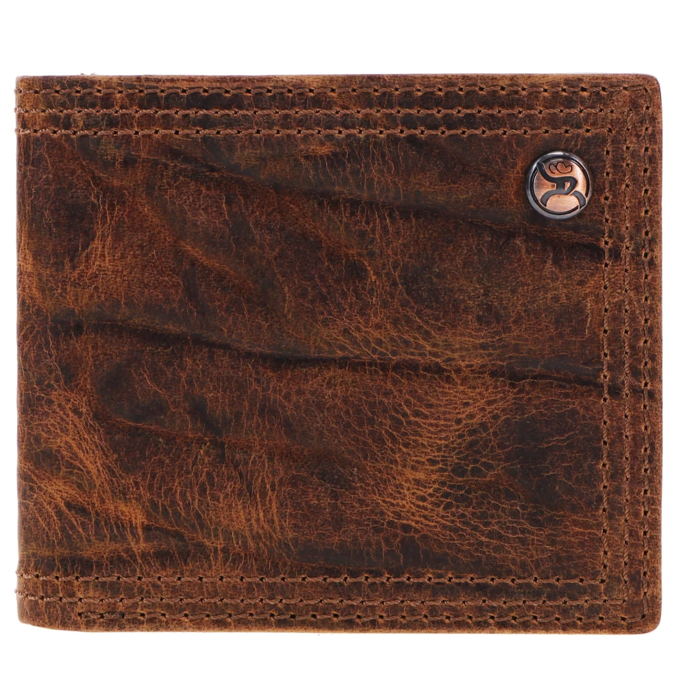 HOOey "Prime Time" Smooth Brown Bifold Wallet